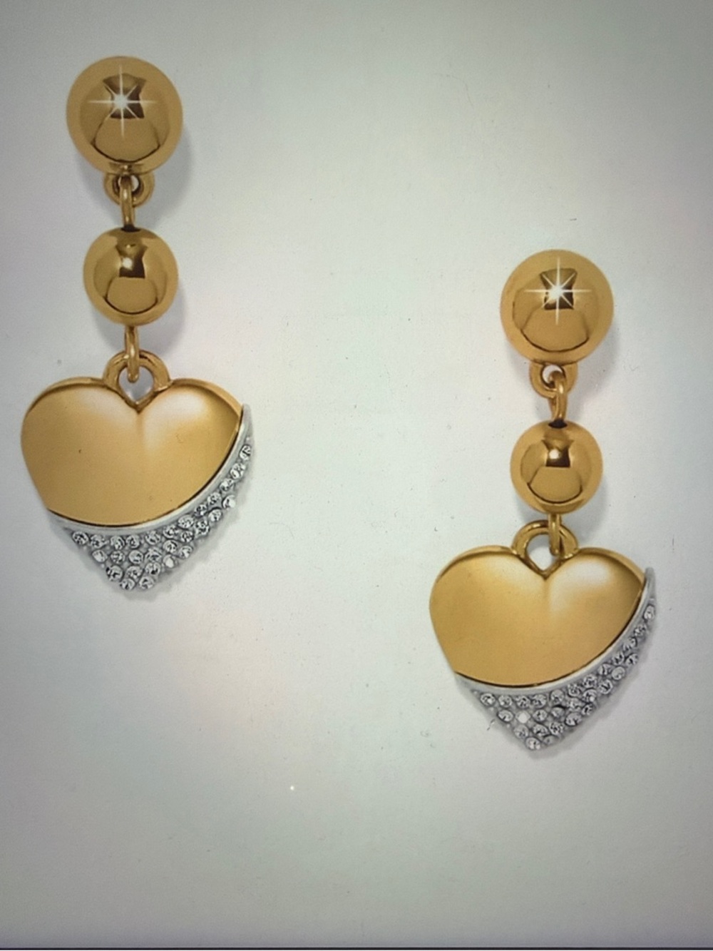 💛🆕Brighton Meridian Petite Heart Wave Post Earrings NWT